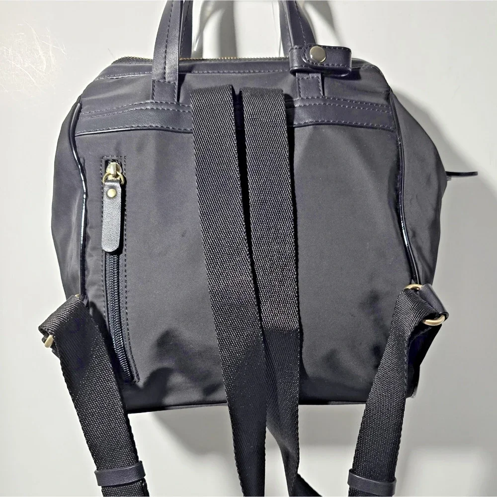 Radley London Backpack Nylon Black with Scottie Charm Pockets